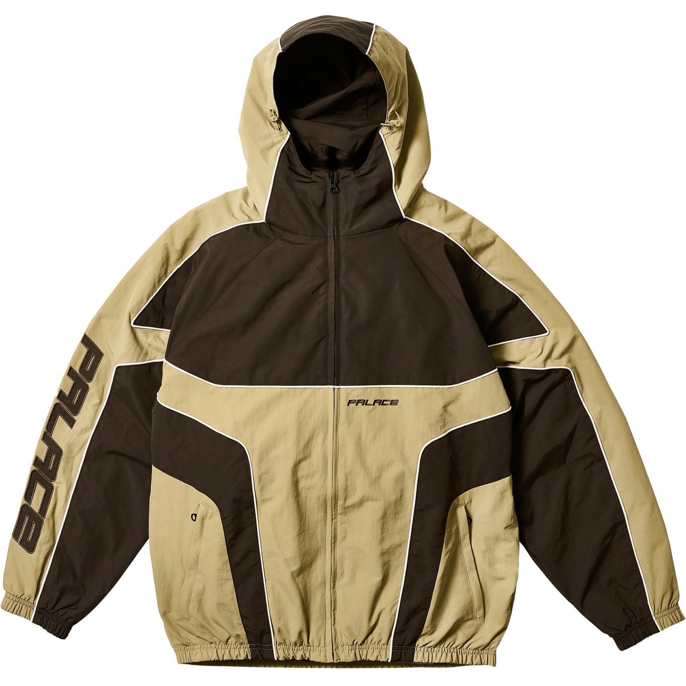

PALACE Куртка-оболочка с капюшоном и вставками, Brown