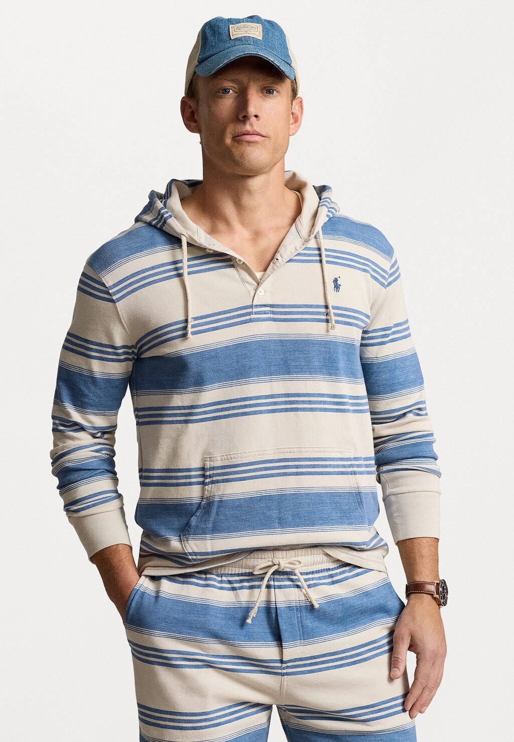

Свитер с капюшоном STRIPED SPA TERRY HOODIE Ralph Lauren, белый