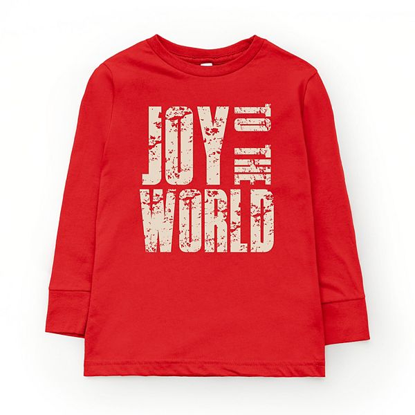 

Футболка с длинным рукавом Joy to the world block distressed The Juniper Shop, Red