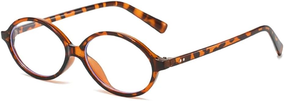 

Маленькие овальные солнцезащитные очки для женщин в стиле панк с заклепками, для мужчин с защитой от УФ-излучения UV400, для занятий спортом на открытом воздухе, бега и езды на велосипеде UYPTK, Leopard Clear