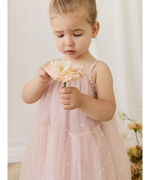Детское платье с тюлью и камуфляжем Jamie Kay Petite Heart Rosie светло-розовое — фото 2