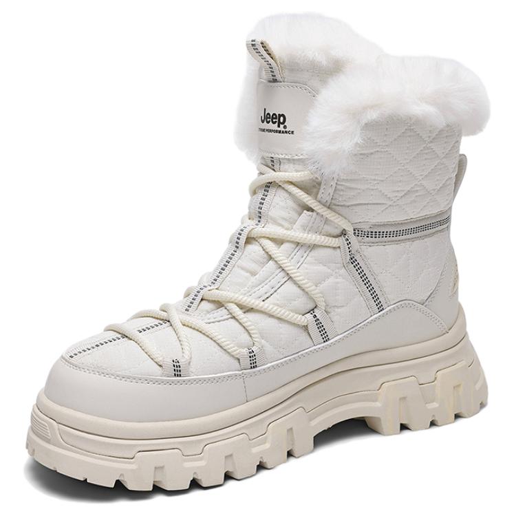 

Мужские термостойкие, износостойкие, водонепроницаемые, с противоскользящим покрытием, высокие зимние ботинки Jeep, all белый