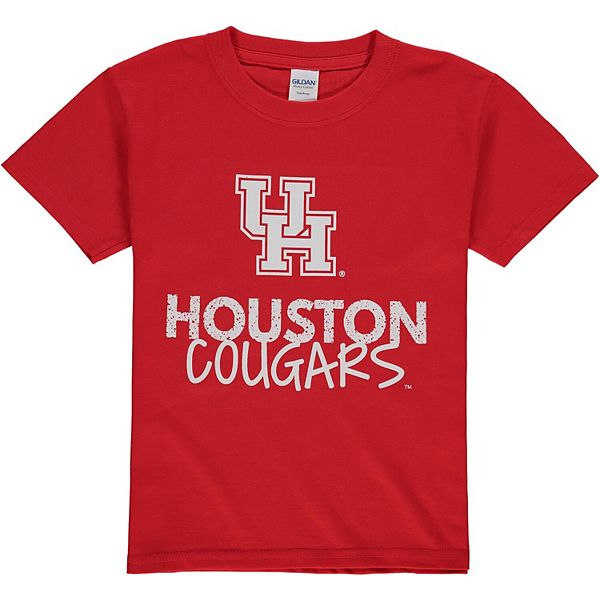 Футболка Youth с логотипом Houston Cougars красная Two Feet Ahead