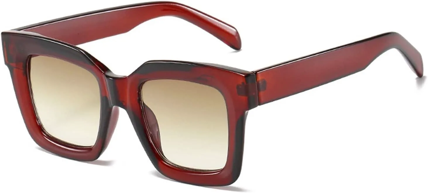 

Квадратные солнцезащитные очки большого размера для женщин, солнцезащитные очки в крупной оправе, цветные солнцезащитные очки для женщин YGDBXHYD, Green