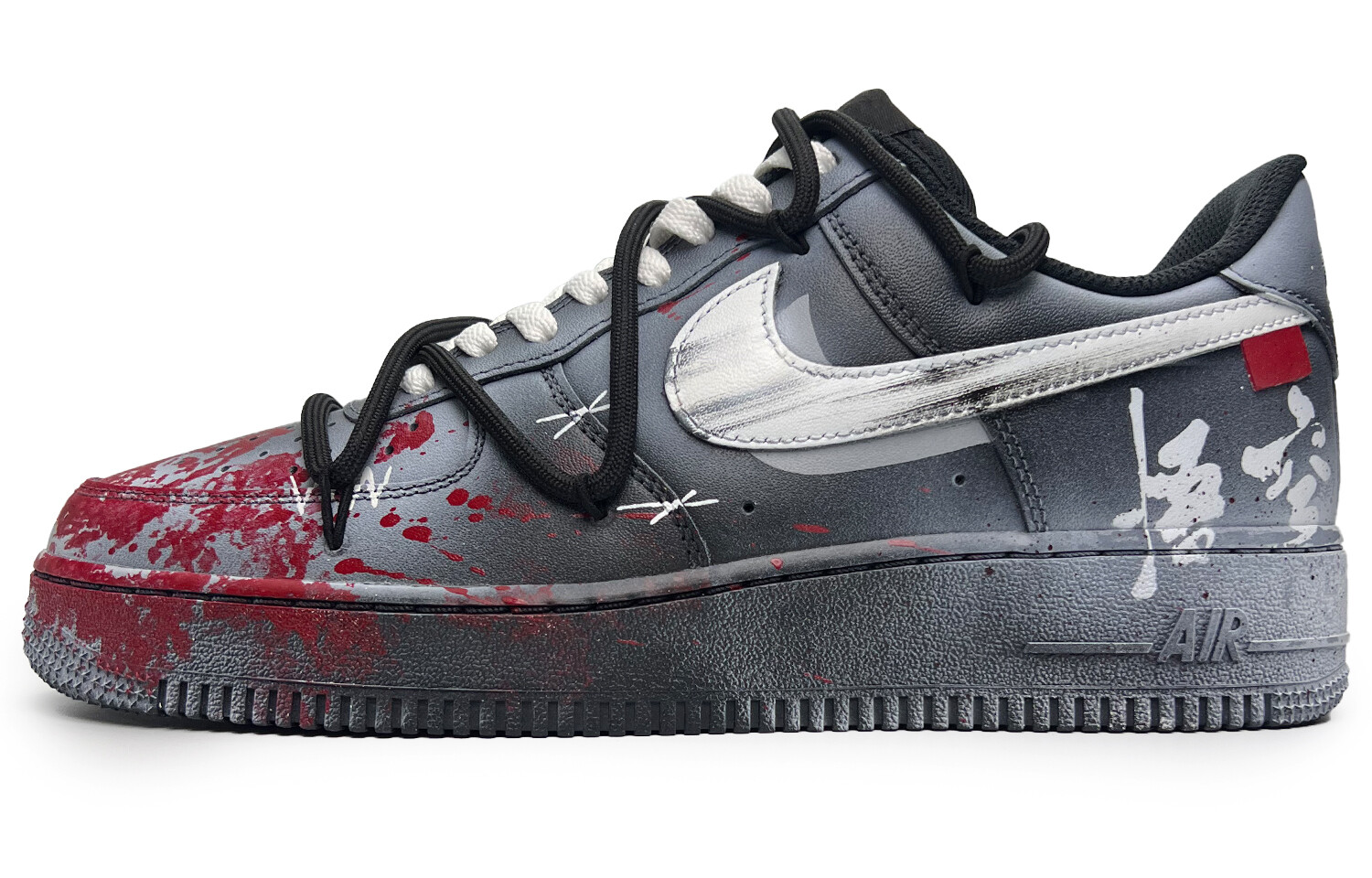 

Кроссовки для скейтбординга Air Force 1 женские с низким верхом, черный/красный/белый Nike