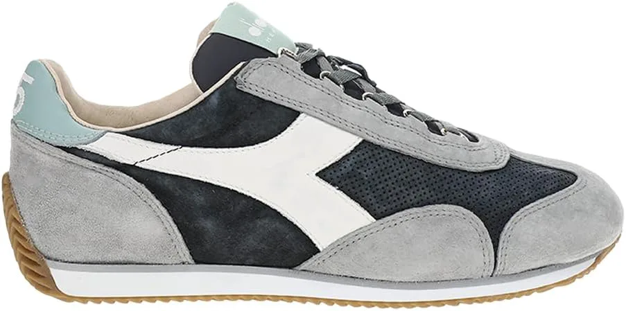 Мужские кроссовки Diadora Equipe Suede Stone Wash с шнуровкой, повседневные - черные, черный