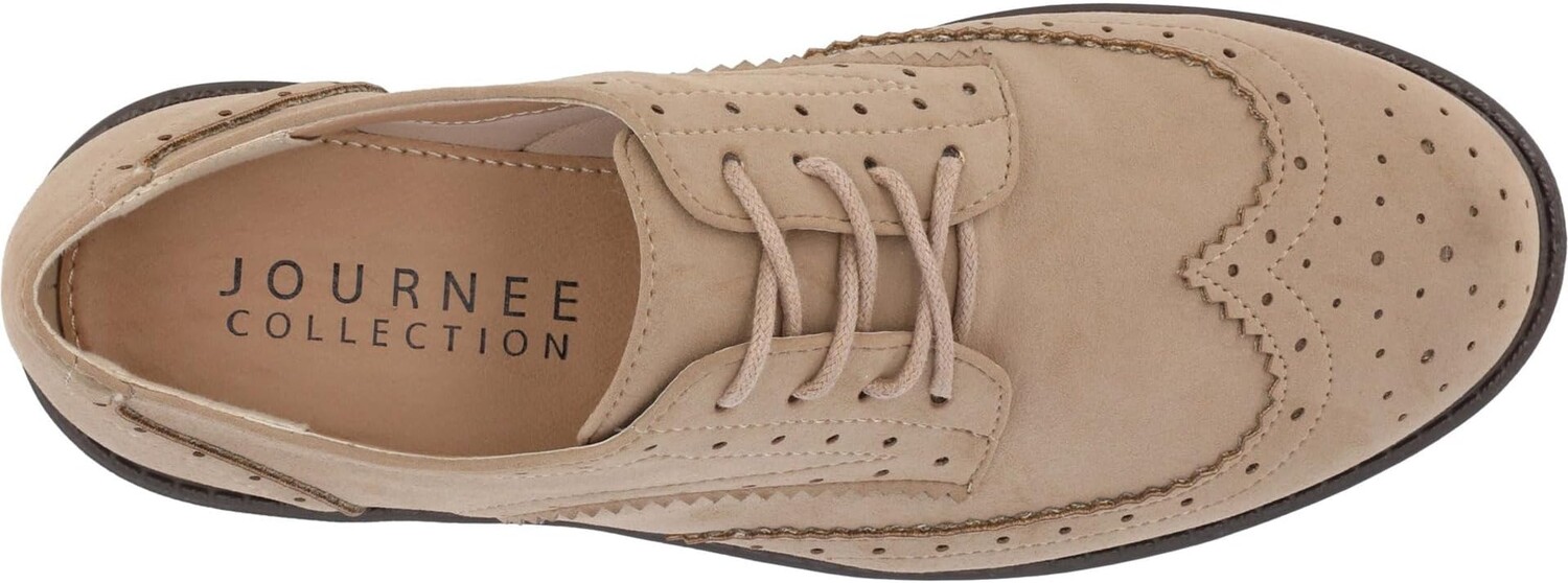 Балетки Tru Comfort Foam Claudiya Oxford Journee Collection, серо-коричневый — фото 2