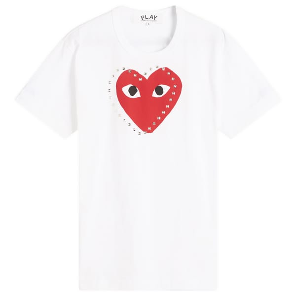 

Футболка с большим сердцем и заклепками Comme Des Garçons Play, мультиколор