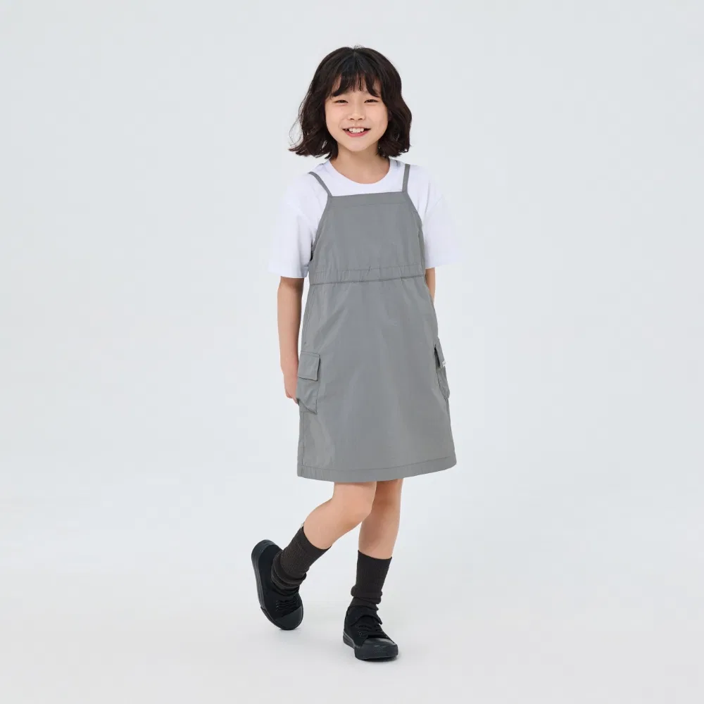 Детское серо-мятное платье без рукавов Taslan от Snowpeak Apparel Kids