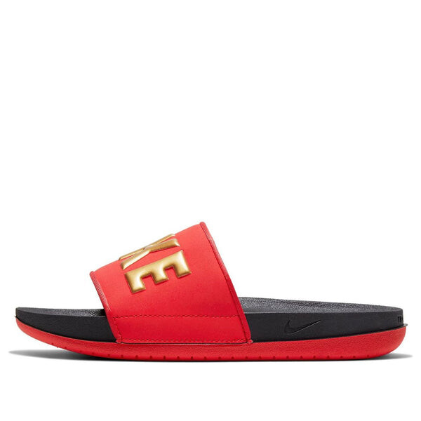 Тапочки offcourt slide 'black red' Nike, красный