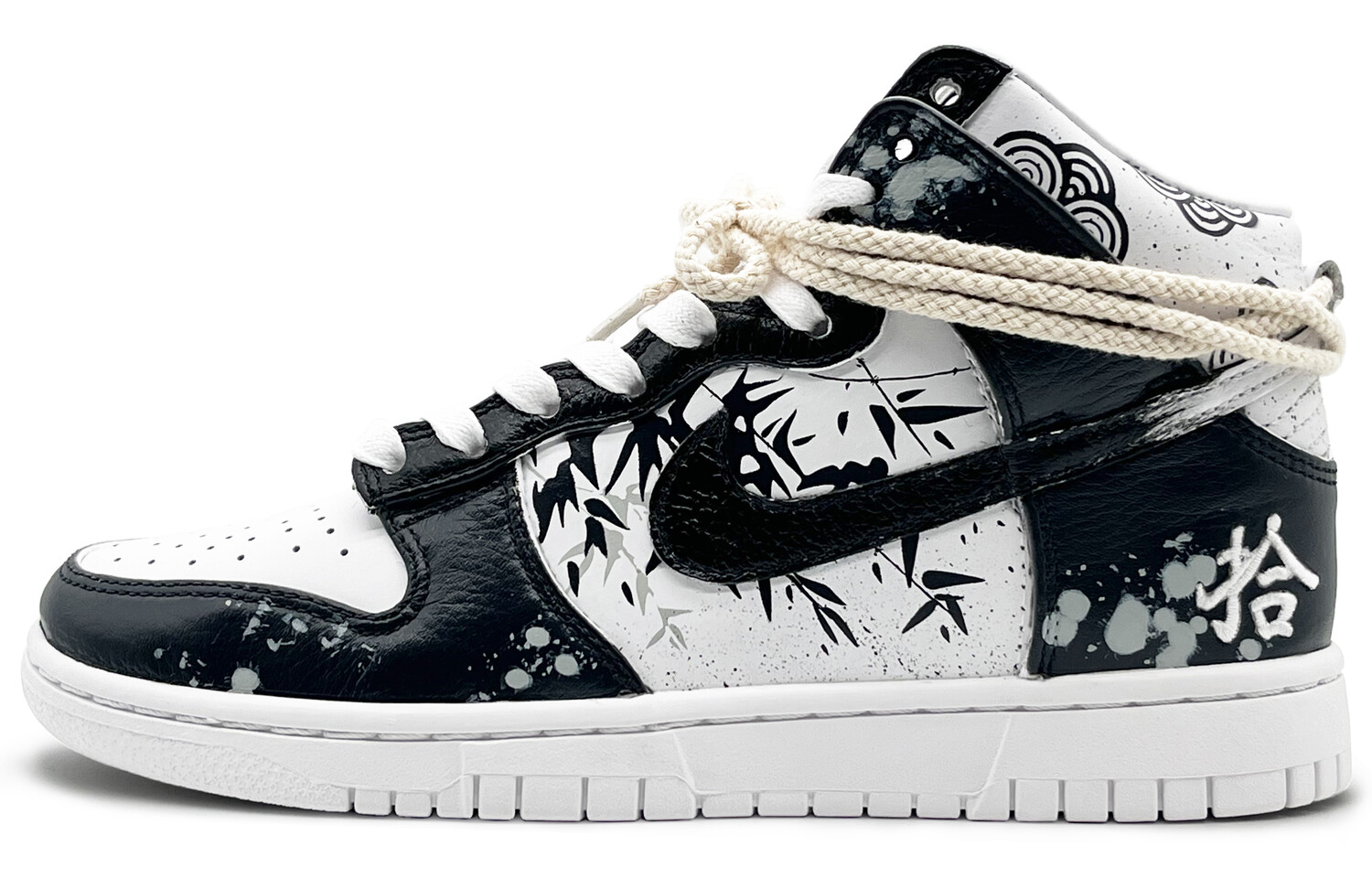 

Кроссовки Nike Dunk Skateboard Shoes Unisex High-Top Black White