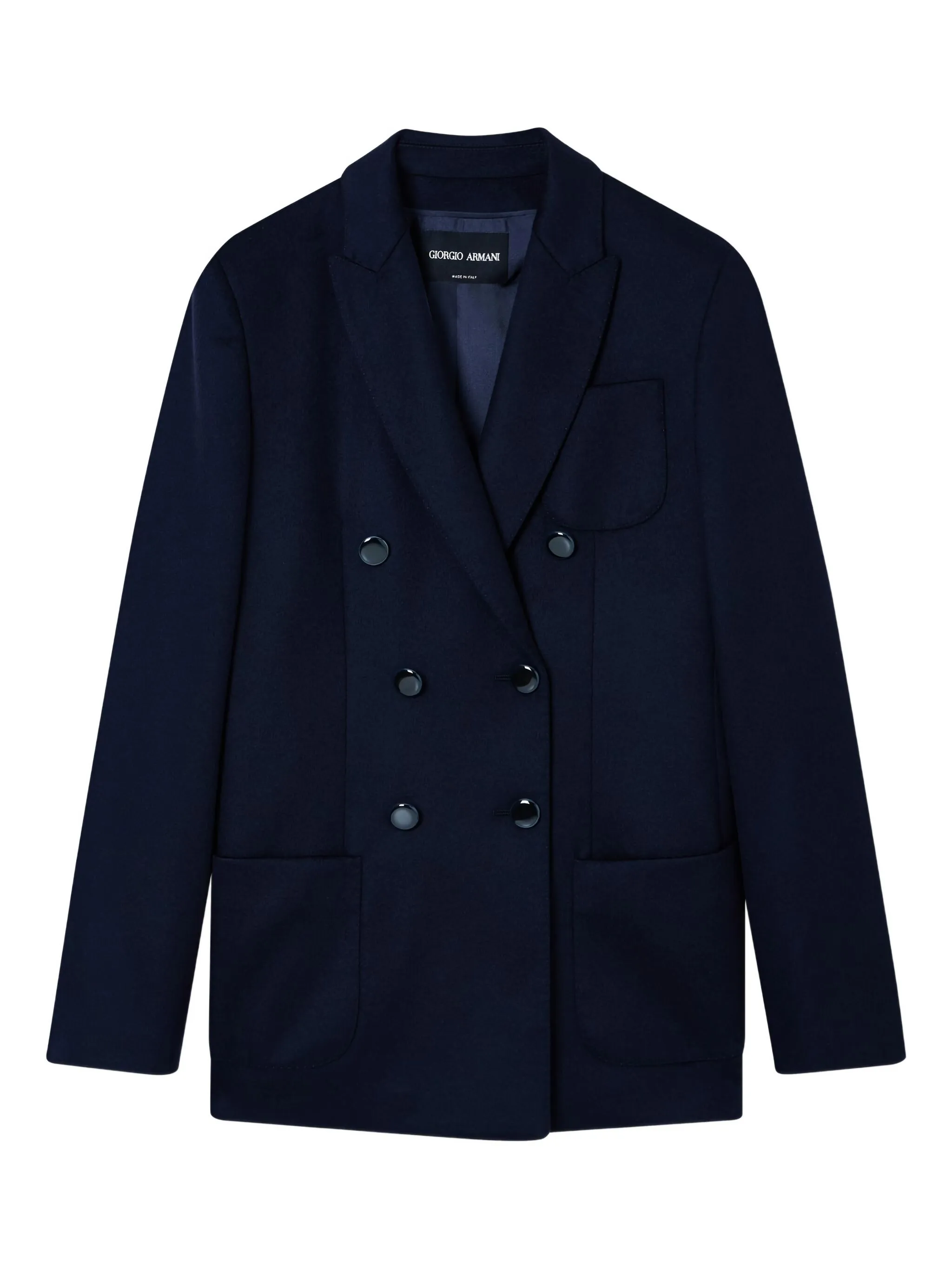 

Двубортный кашемировый блейзер Giorgio Armani, синий