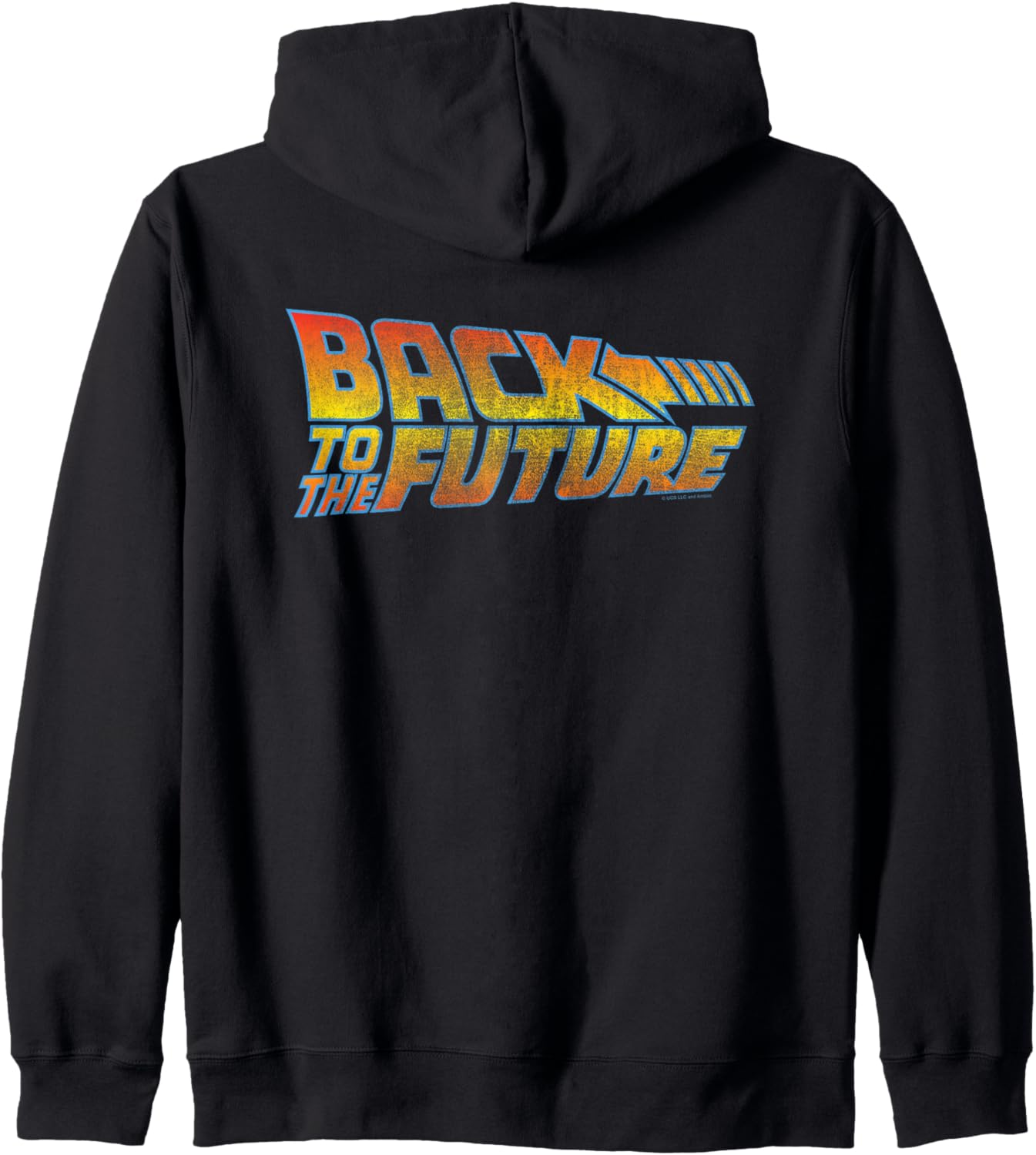 

Худи на молнии с потертым логотипом из фильма «Назад в будущее» Back To The Future, черный