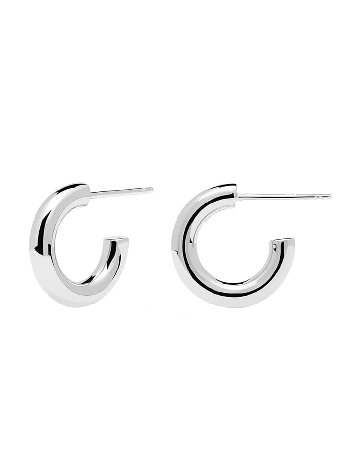 

PDPAOLA Серебряные серьги-полукольца "Мини-облако"