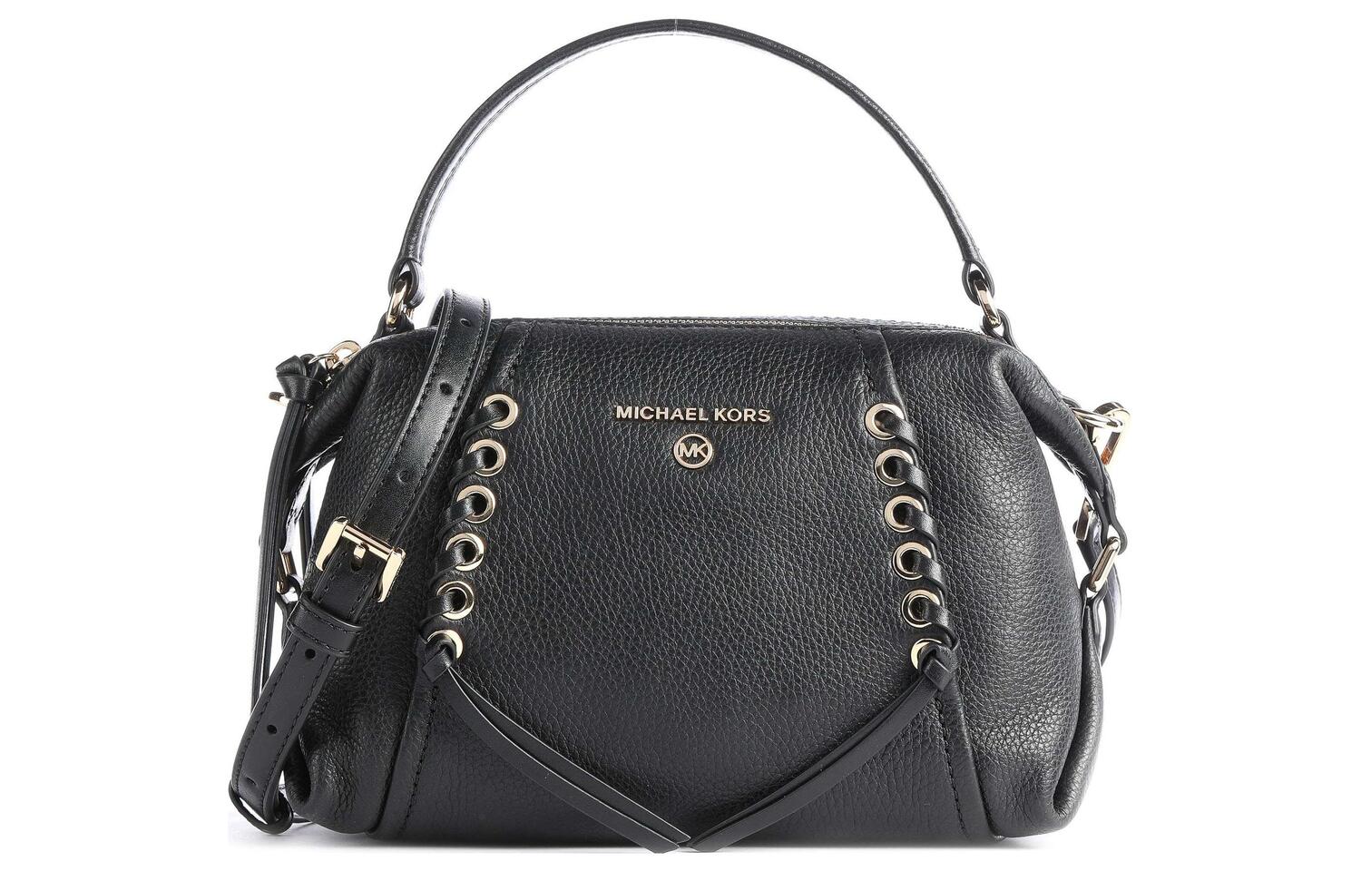 

Сумка через плечо из зернистой кожи женская черная MICHAEL KORS