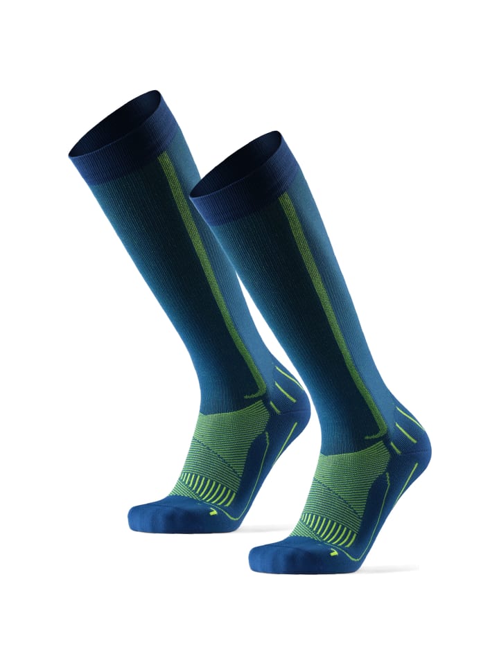 

DANISH ENDURANCE Компрессионные носки сине-неоново-желтого цвета