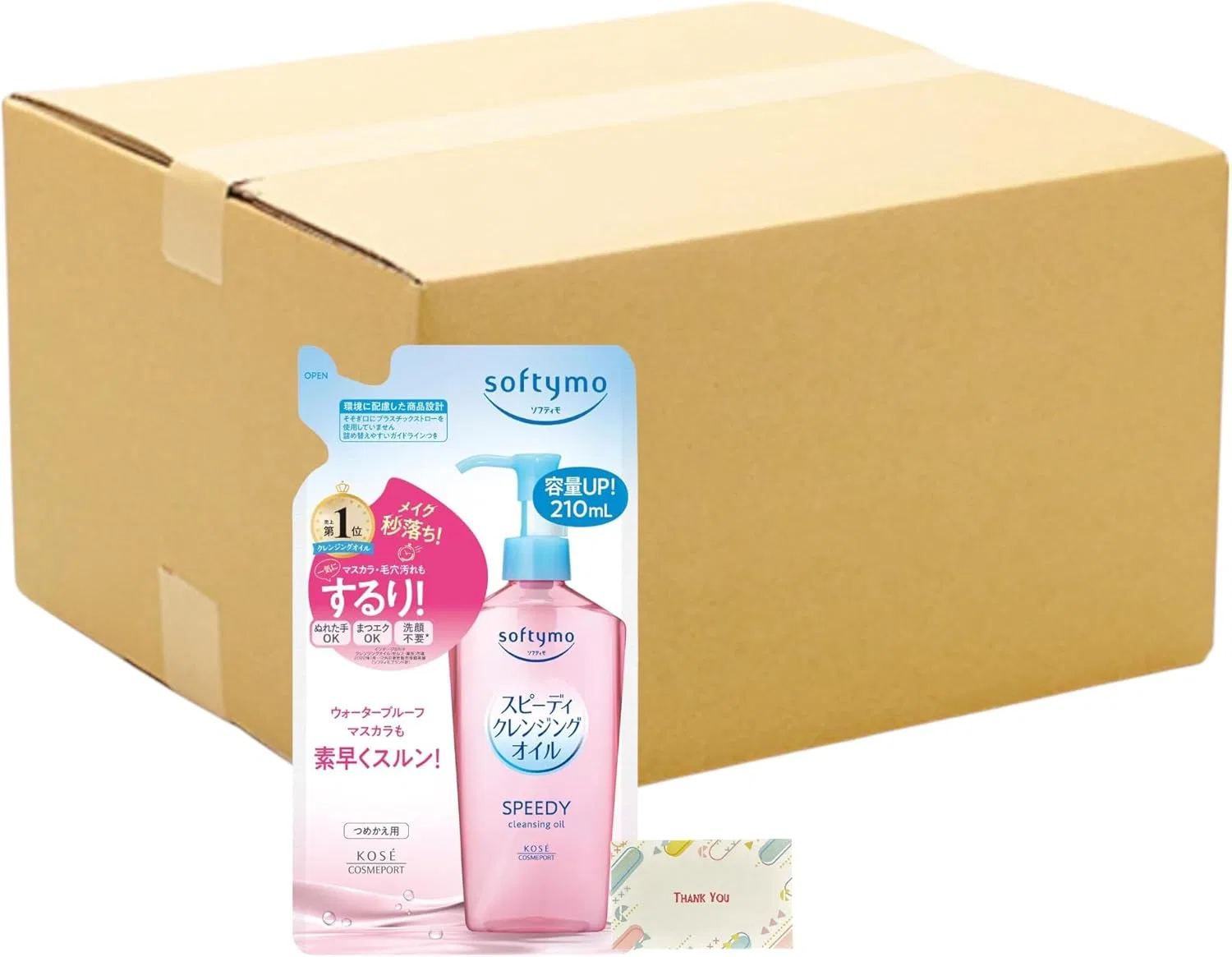 Масло для снятия макияжа Softymo Speedy Cleansing Oil Refill Kunutonn, 36 шт, 210 мл