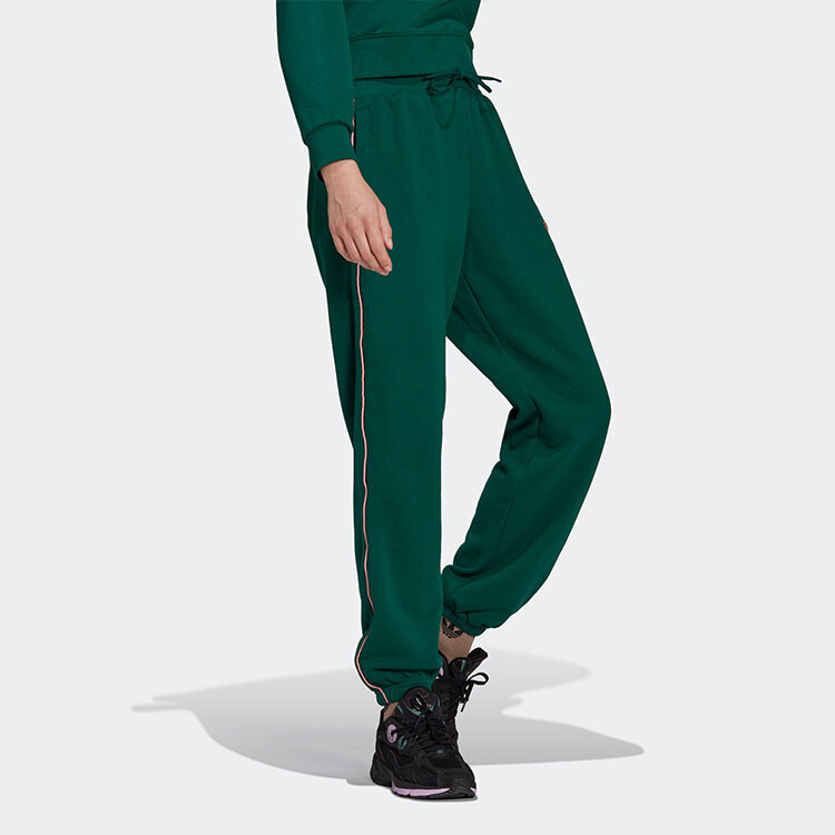 Трикотажные спортивные штаны женские зеленые Adidas Originals — фото 4