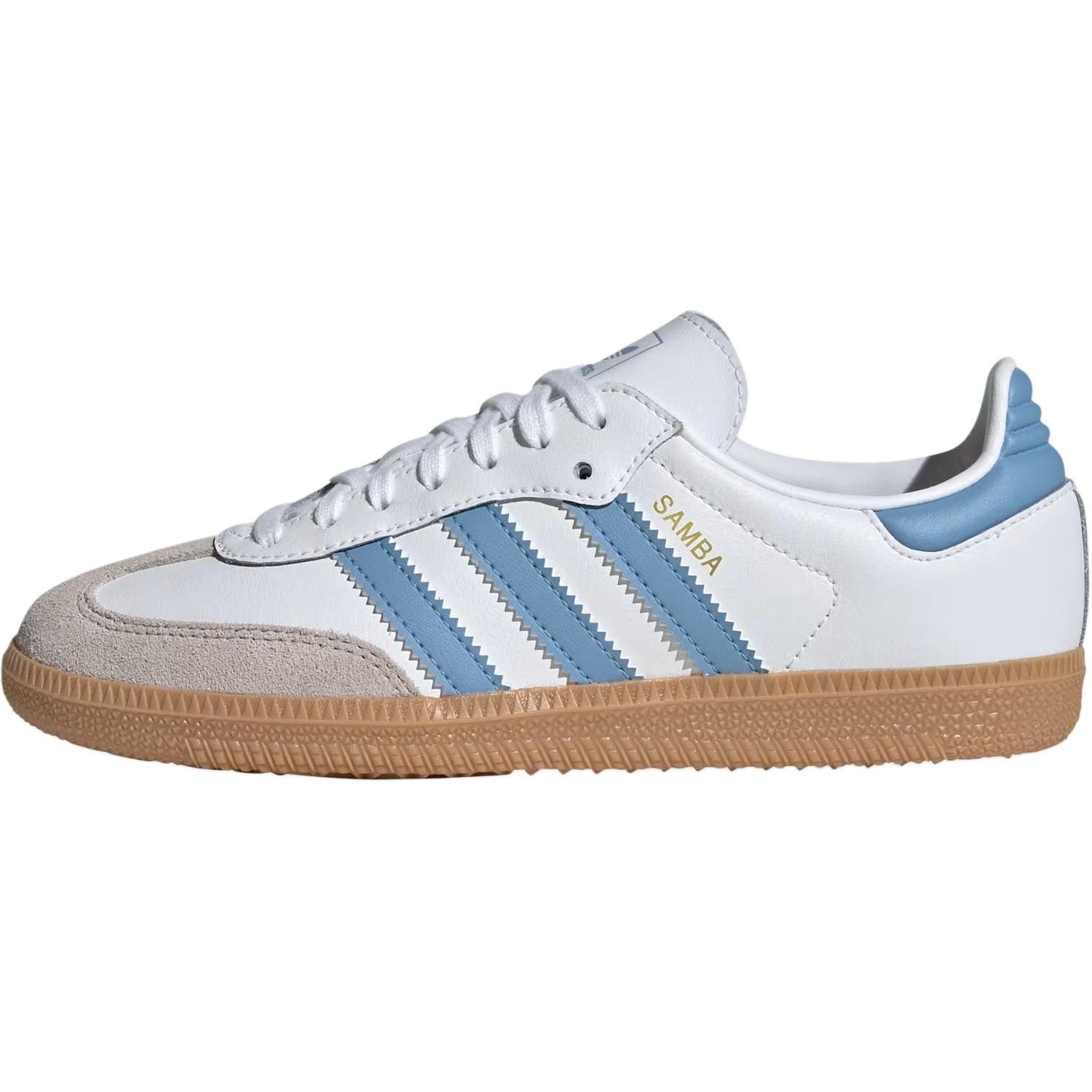 

Adidas Originals Samba OG устойчивые к истиранию низкие детские скейтбординг кроссовки cloud white/gray blue для подростков