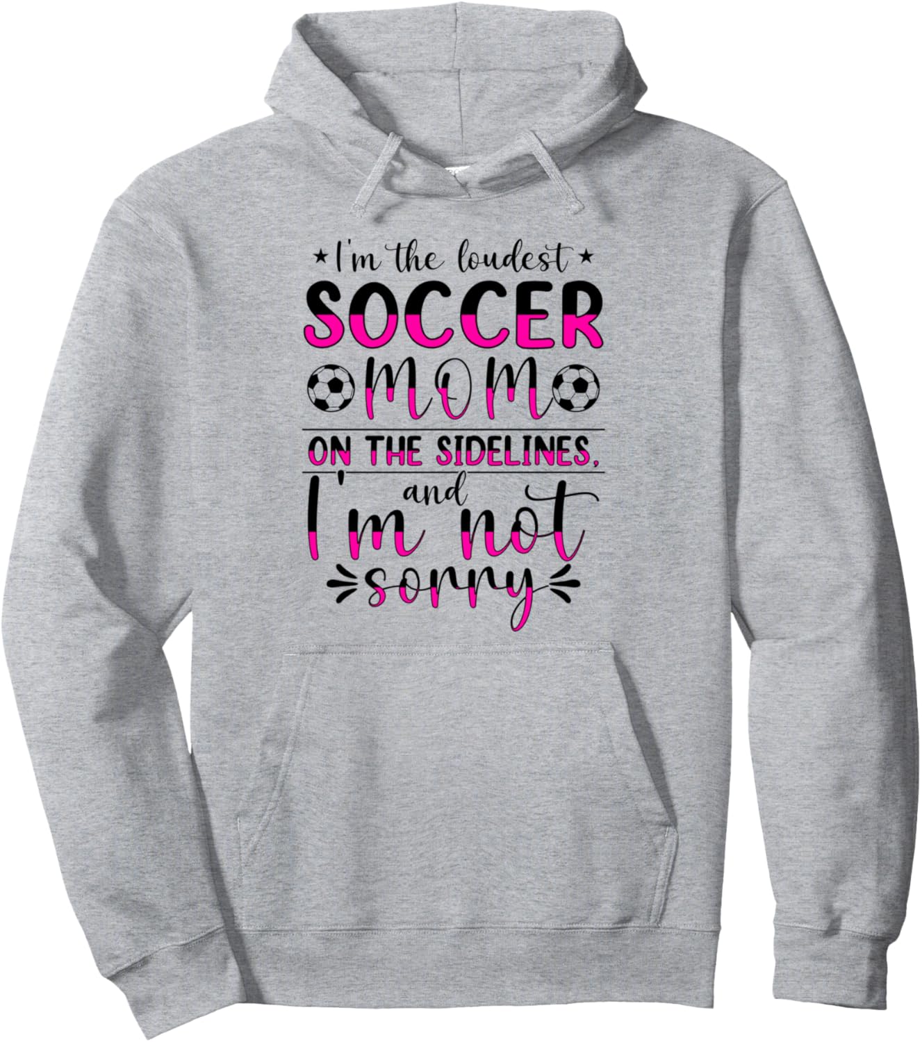 

Футбольная мама на игровой день Футбольная мама Худи Soccer Mom Gifts For Soccer Fans And Moms, Mother'S Day, серый
