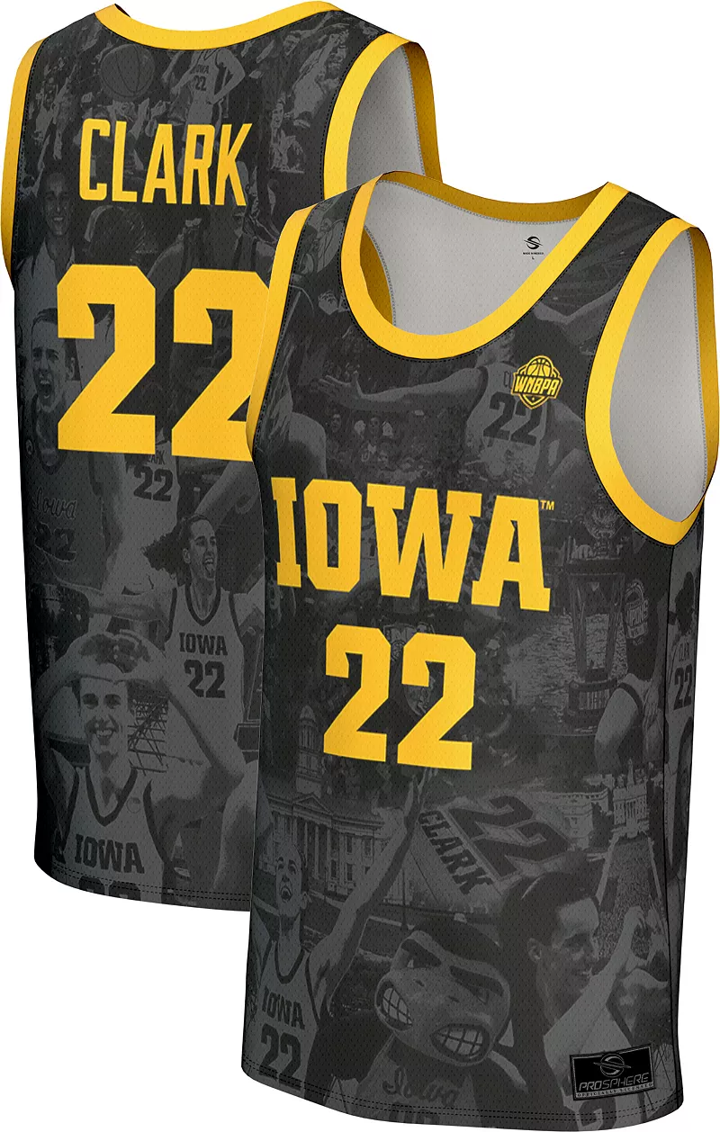 

Женская черная сублимированная баскетбольная майка Prosphere Iowa Hawkeyes #22 Caitlin Clark