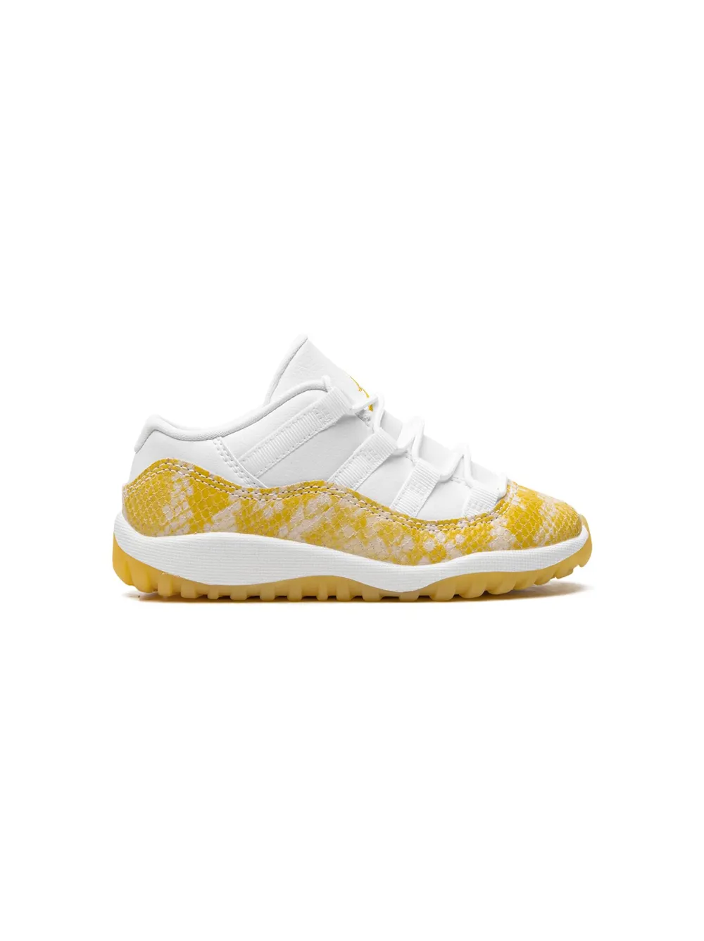 Кроссовки Air Jordan 11 Low Yellow Snakeskin Jordan Kids, белый — фото 2