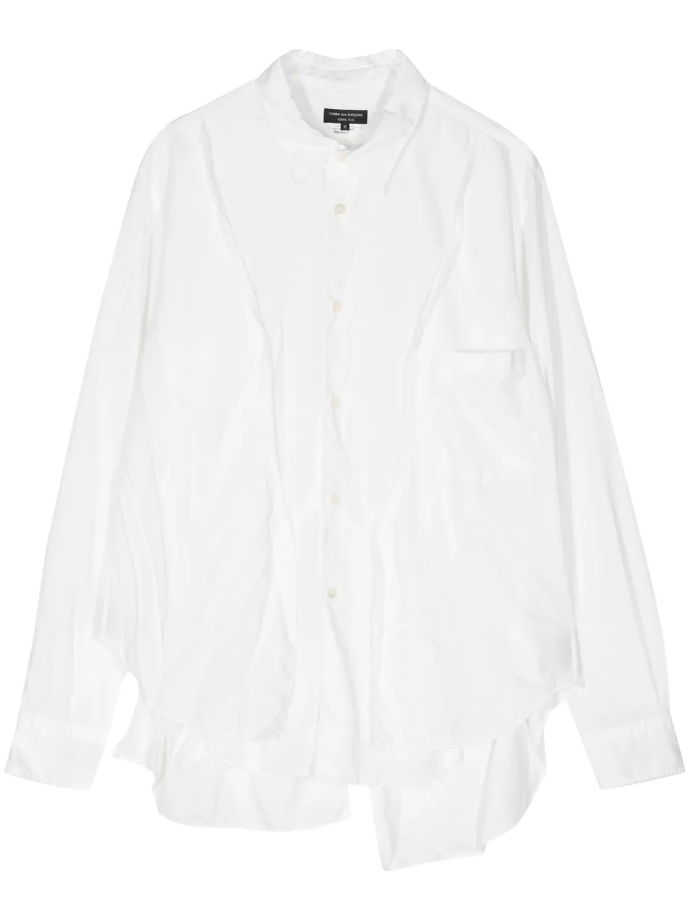 

Поплиновая рубашка асимметричного кроя Comme des Garçons Homme Plus, белый