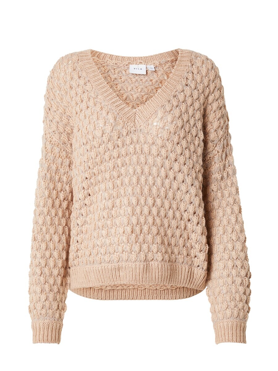 

Тонкий вязаный свитер VILA Sweater VIEVALI, цвет beige/nude