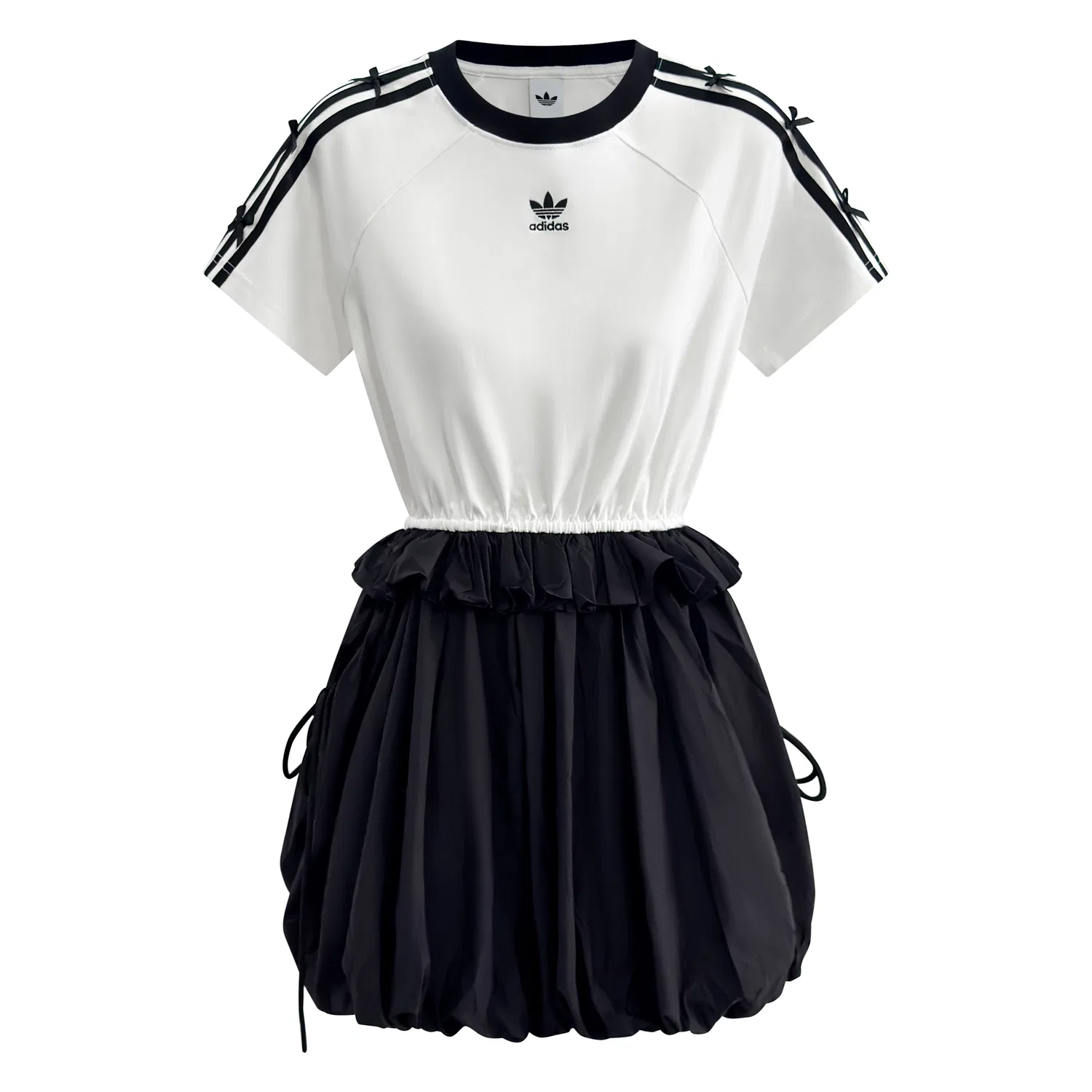 Платье с коротким рукавом Adidas Originals белое