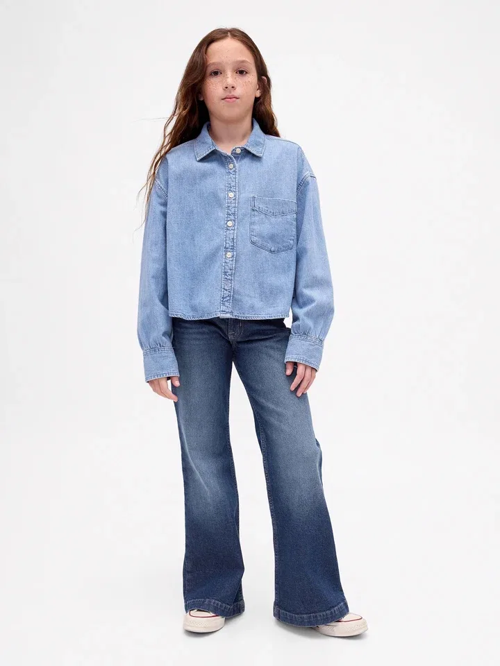 Джинсы Flare fit, GAP, синий