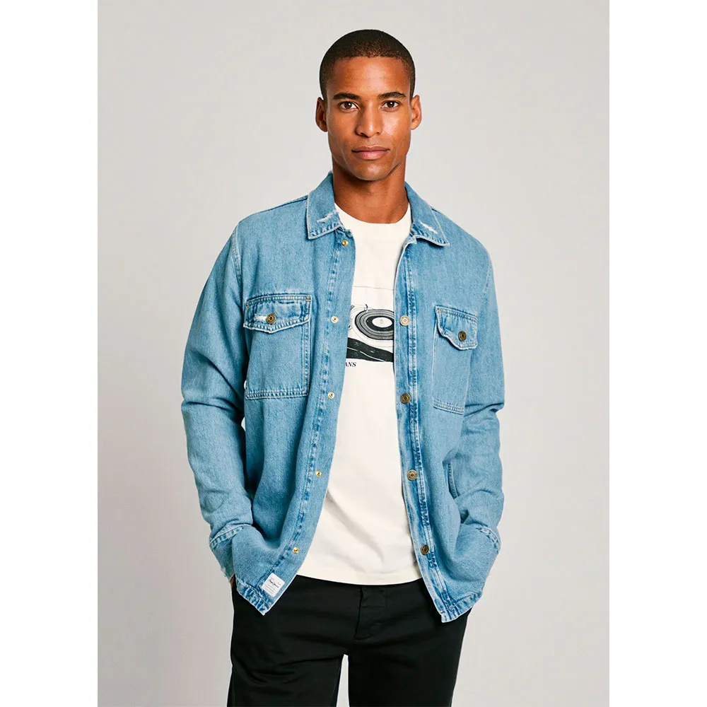 

Рубашка Pepe Jeans Bart Iceberg, синий
