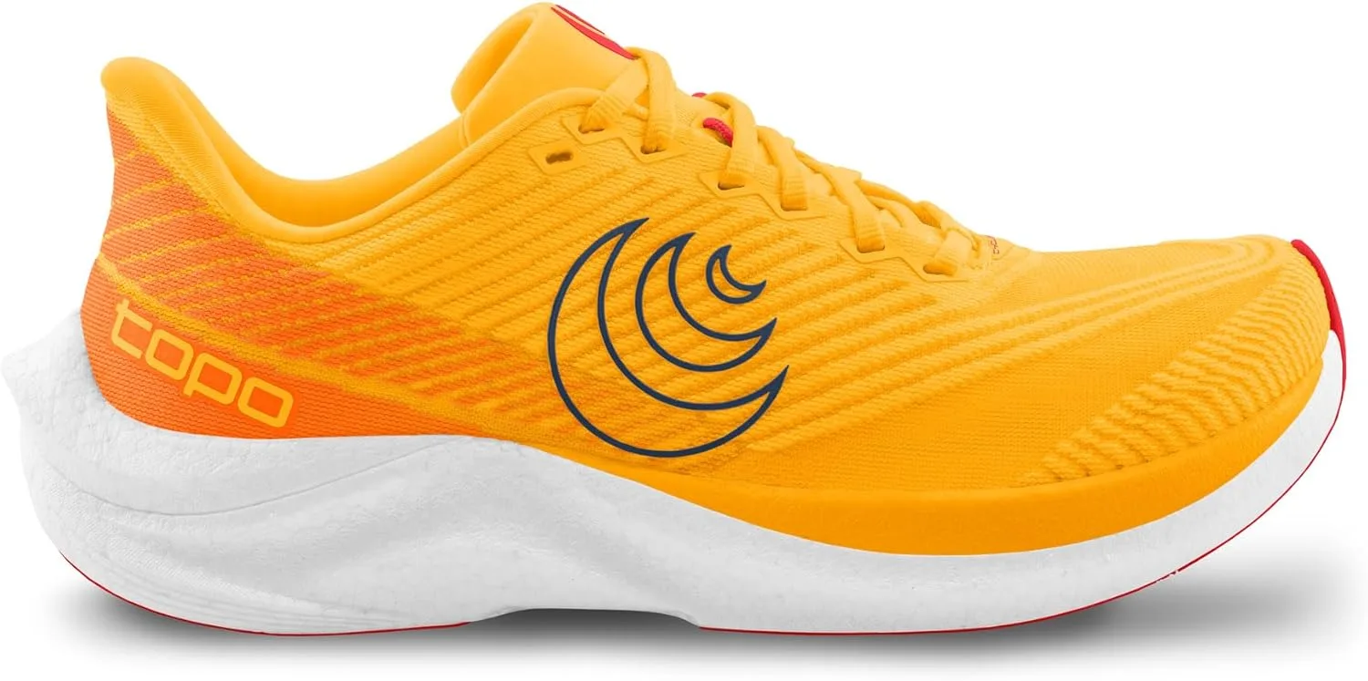 Мужские беговые кроссовки Topo Athletic Cyclone 3: легкие и удобные, с высокой платформой 5 мм для ходьбы по улице, синий/оранжевый — фото 3