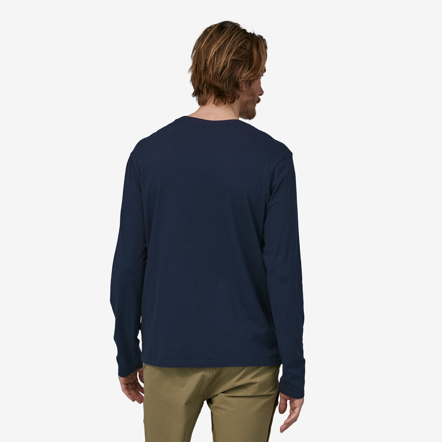 Мужская легкая футболка Henley из регенеративного органического сертифицированного хлопка Patagonia, новый темно-синий — фото 3