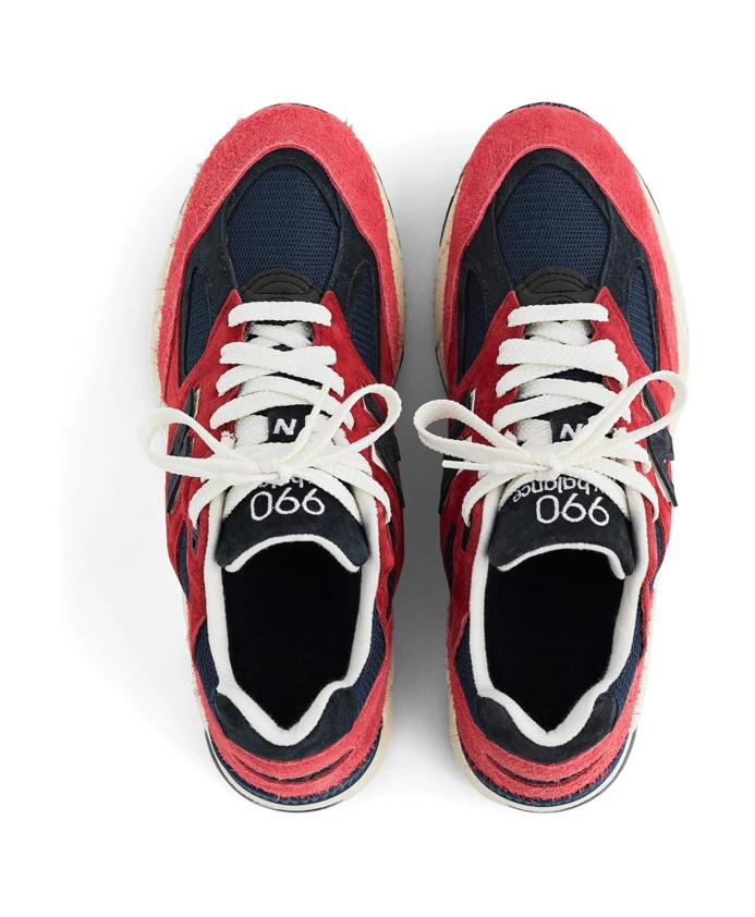 Кроссовки Teddy Santis x 990v2 Made in USA Chrysanthemum New Balance, красный — фото 4