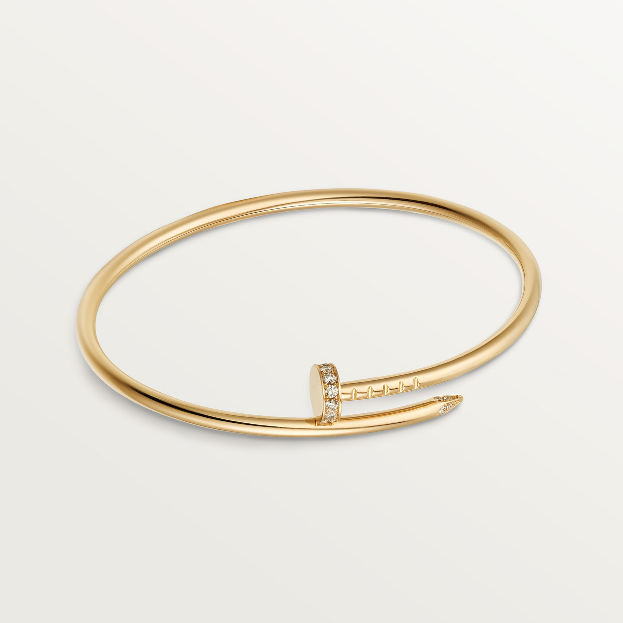 

Браслет Cartier Bracelet Juste un Clou, маленькая модель, бриллианты, желтое золото