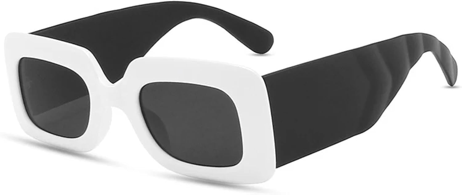 

Классические роскошные винтажные солнцезащитные очки в крупной оправе с широкими дужками для женщин и мужчин, модные очки для вождения, солнцезащитные очки с защитой от УФ-излучения UV400 TKKTLLT, Black White Gray