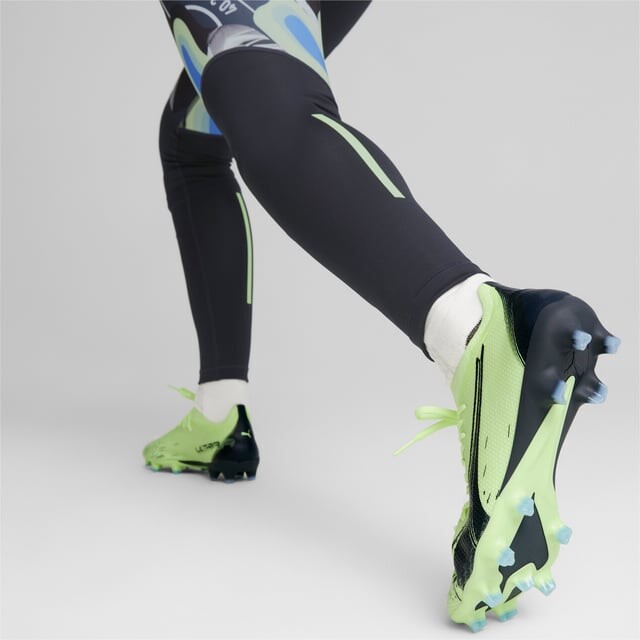 Зеленые женские футбольные бутсы Ultra match fg/ag Puma, желтый — фото 3