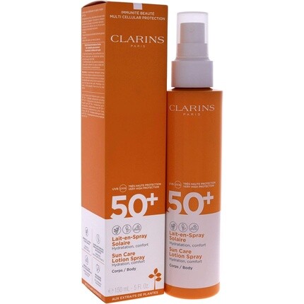 Солнцезащитный лосьон-спрей Spf 50 для унисекс, 150 мл, Clarins — фото 3