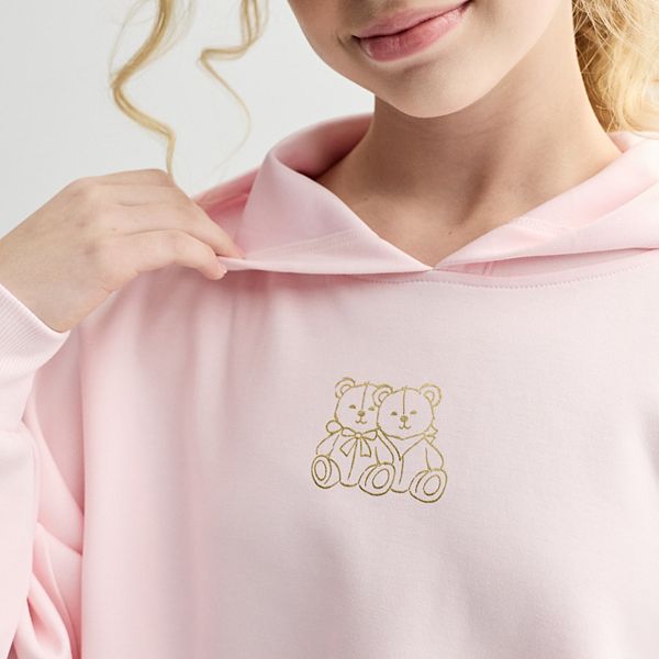 Детская худи кроп для девочек 7-16 лет Limited Too, Pink — фото 3