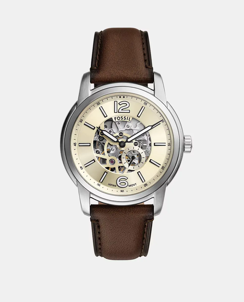 

Heritage ME3264 Автоматические мужские часы из коричневой кожи Fossil