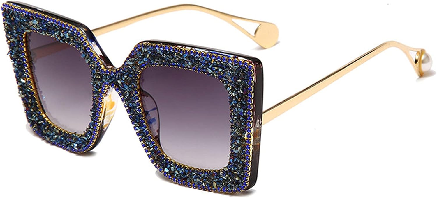 

willochra Милые сверкающие хрустальные солнцезащитные очки для женщин, квадратные солнцезащитные очки со стразами, блестящие бриллиантовые солнцезащитные очки для вечеринки, Flower