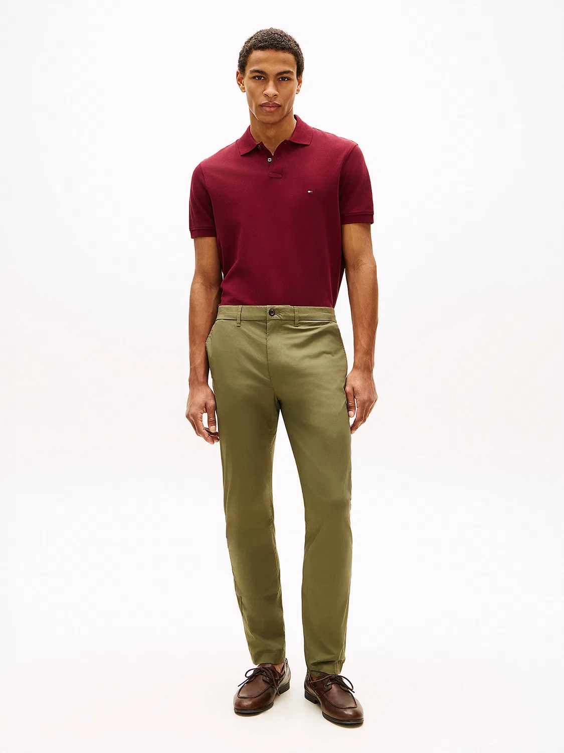 Узкие брюки-чиносы Tommy Hilfiger, Olive — фото 3