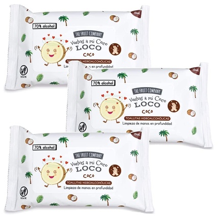 

Полотенца для рук Coco Hydroalcoholic 15 шт. 70% спирта The Fruit Company