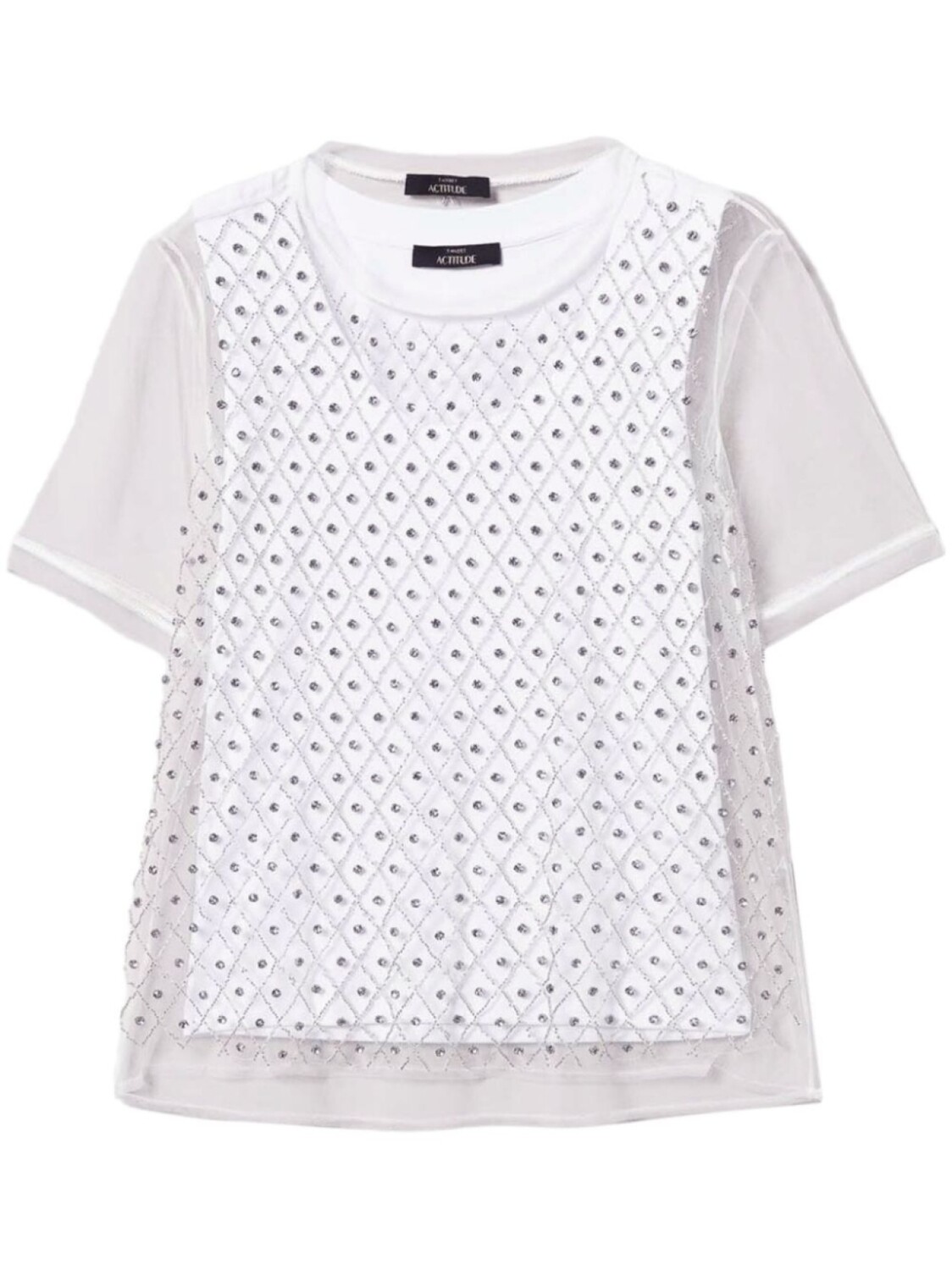 

TWINSET футболка с вышивкой, белый