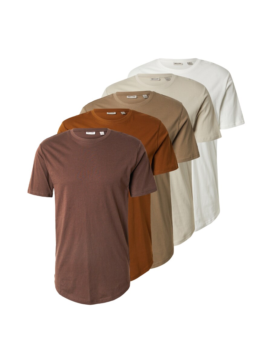 

Рубашка Only & Sons ONSMATT, цвет Beige/Brown/Cognac/Light grey/White