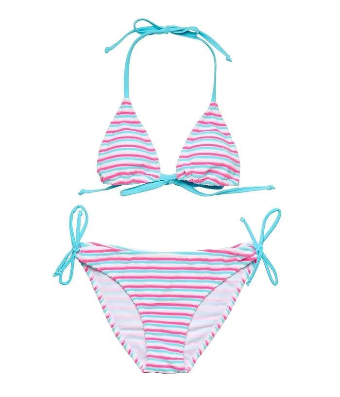 Купальник бикини треугольник Sorbet Stripe Teen Triangle Bikini Snapper Rock Kids, Pink