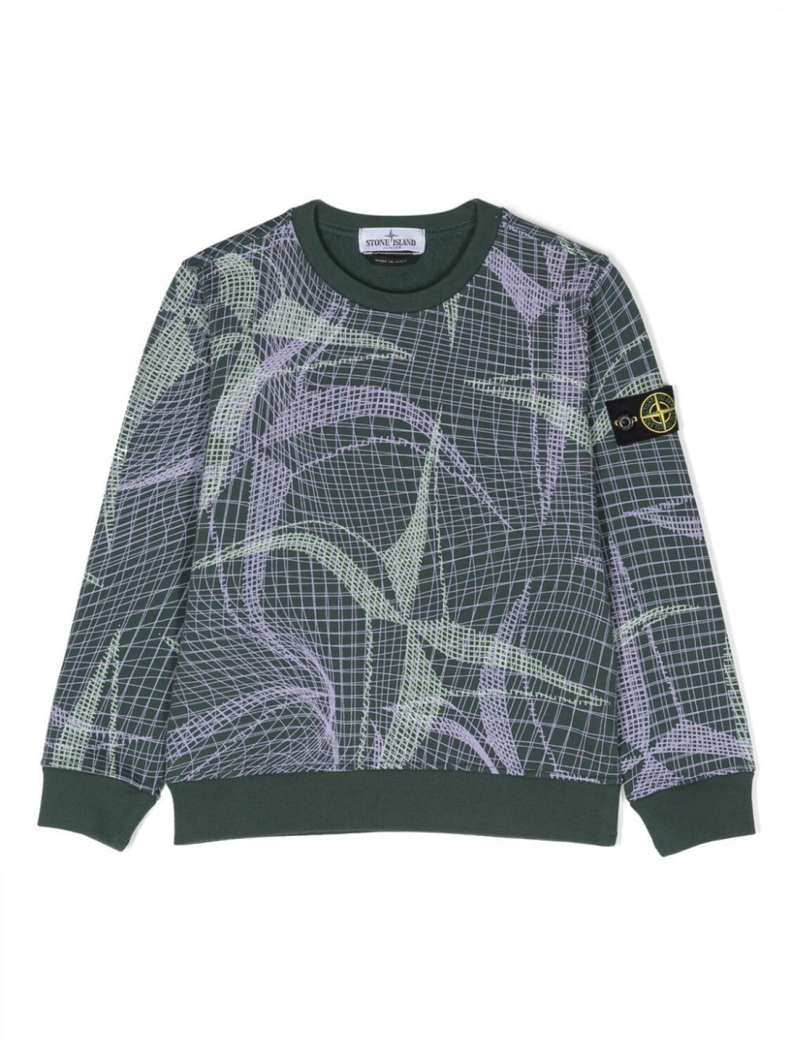 

Stone Island Junior толстовка с нашивкой-логотипом, зеленый