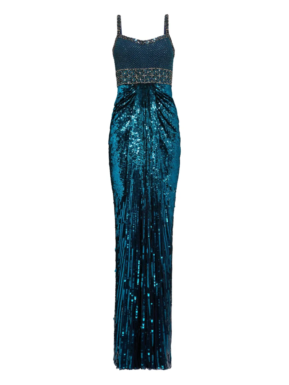 

Платье макси Only You с пайетками Jenny Packham, синий