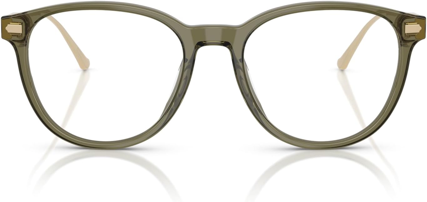 

COACH мужские Hc6265u универсальные круглые оправы для очков, Transparent Olive/Demo Lens