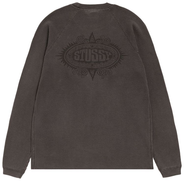 Термофутболка Stussy Mantra Raglan Thermal, черный — фото 2